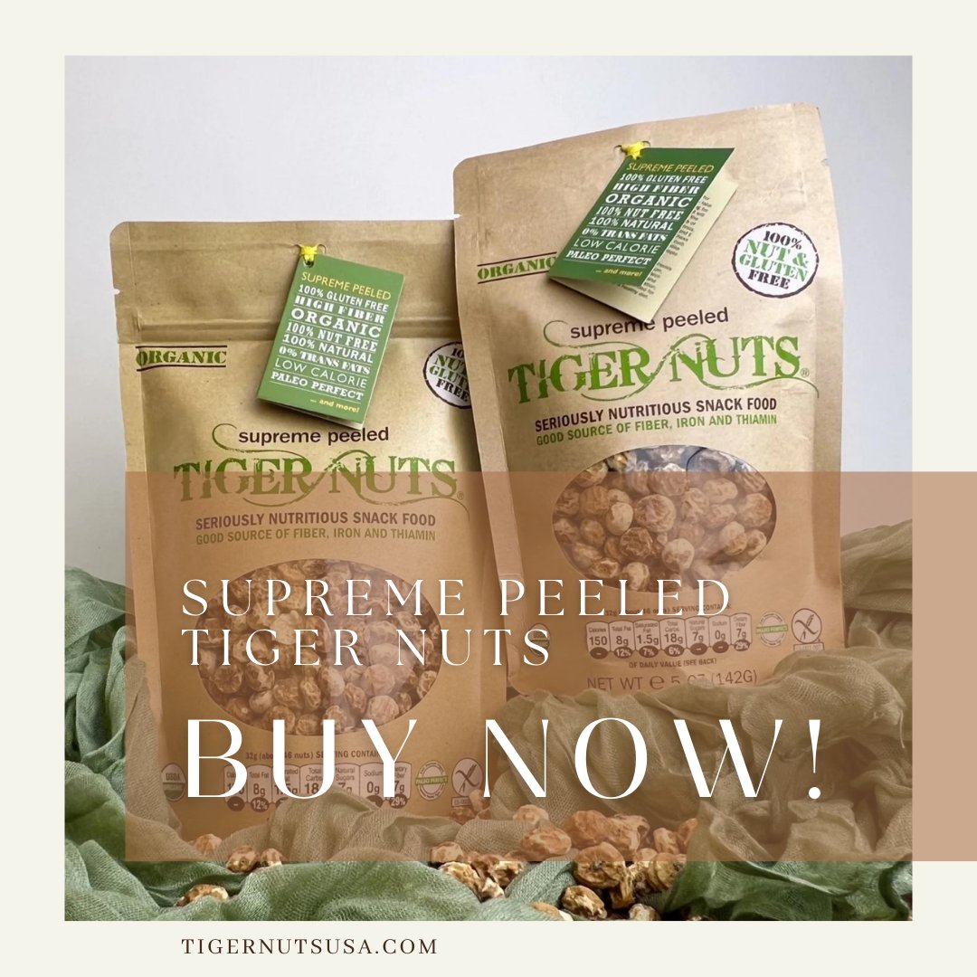 These Tiger Nuts are not only peeled to perfection but are certified organic, nut-free, gluten-free, non-allergenic, and non-GMO.🥰💚

🛒tigernutsusa.com/products/new-1…

#nutfree #glutenfree #organic #healthysnack #allergenfree