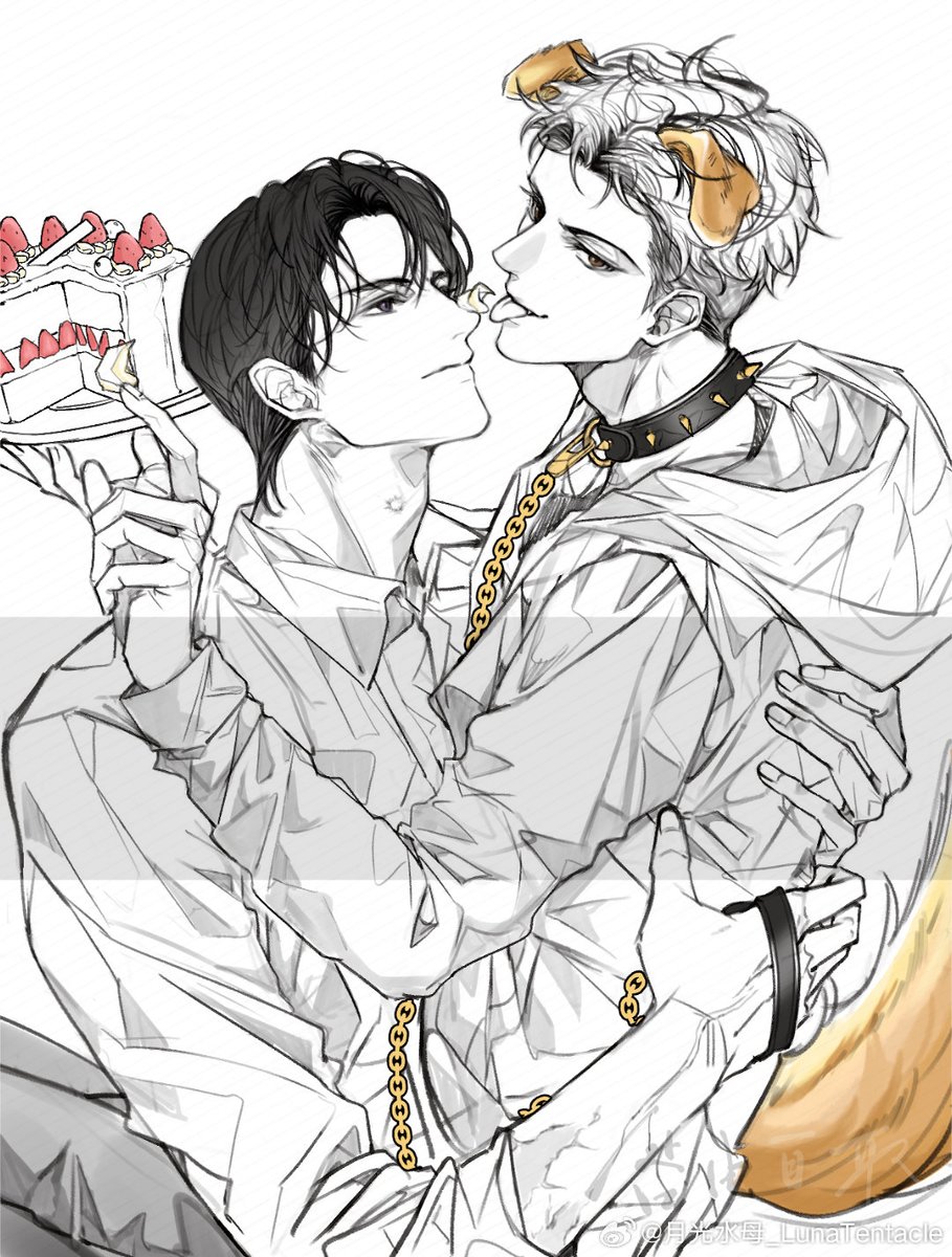 중국 BL소설 《咎由自取》 자업자득의 원소절&amp;Qin Zhan 친잔 생일 기념 일러스트 작업했습니다!🐶
출판사 측에서 편집을 너무 예쁘게 해주셨어요...🥹