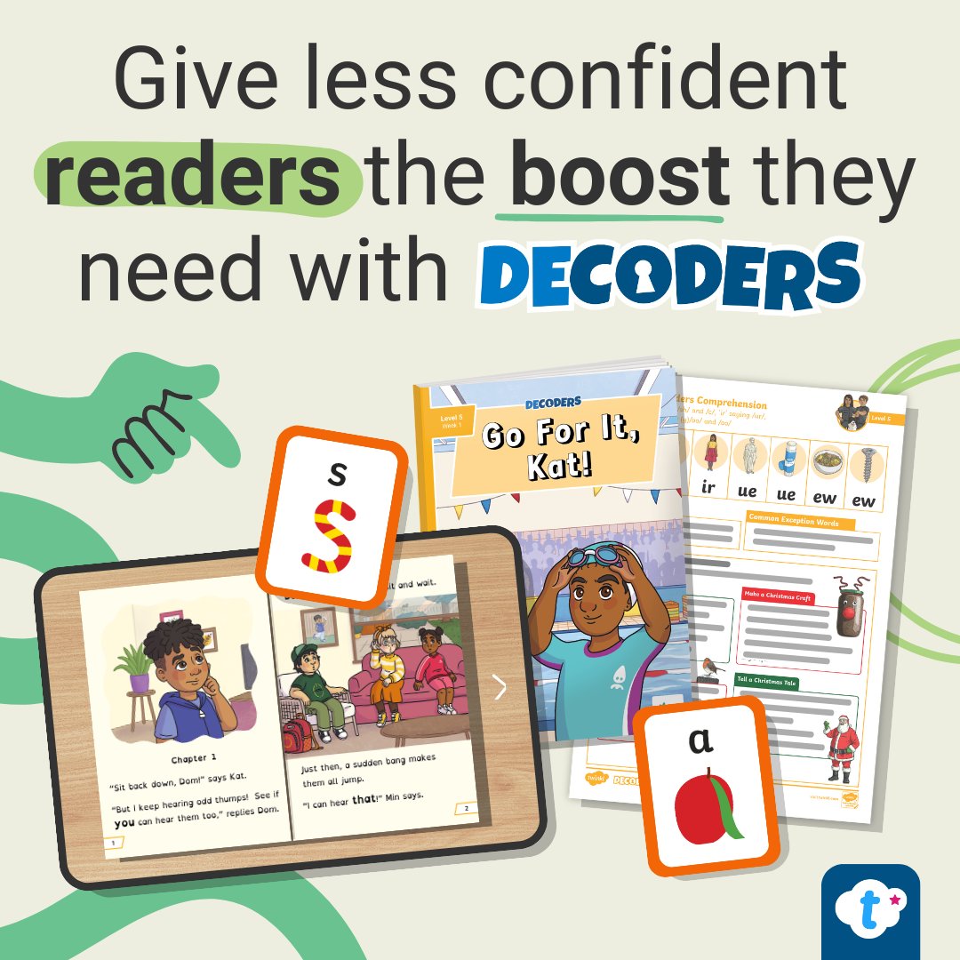 Unlock literacy potential in learners with our fully decodable books for KS2, featuring an age-appropriate tone and visual style. Plus it’s fully DfE-approved!

Written with topics and themes to engage older learners and designed with accessibility.
👉 twinkl.co.uk/l/15lp4y