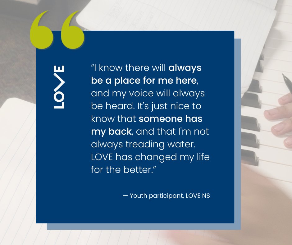 Mental Health Foundation of Nova Scotia (@mentalhealthns) on Twitter photo Proud to fund youth mental health programs in Cape Breton, Colchester County, and HRM through <a href="/LOVE_NovaScotia/">LOVE Nova Scotia</a>. Their youth members experience anxiety, depression & psychological repercussions of trauma. To help, LOVE equips them w/ the skills & supports they need to thrive. Proud to fund youth mental health programs in Cape Breton, Colchester County, and HRM through <a href="/LOVE_NovaScotia/">LOVE Nova Scotia</a>. Their youth members experience anxiety, depression & psychological repercussions of trauma. To help, LOVE equips them w/ the skills & supports they need to thrive.