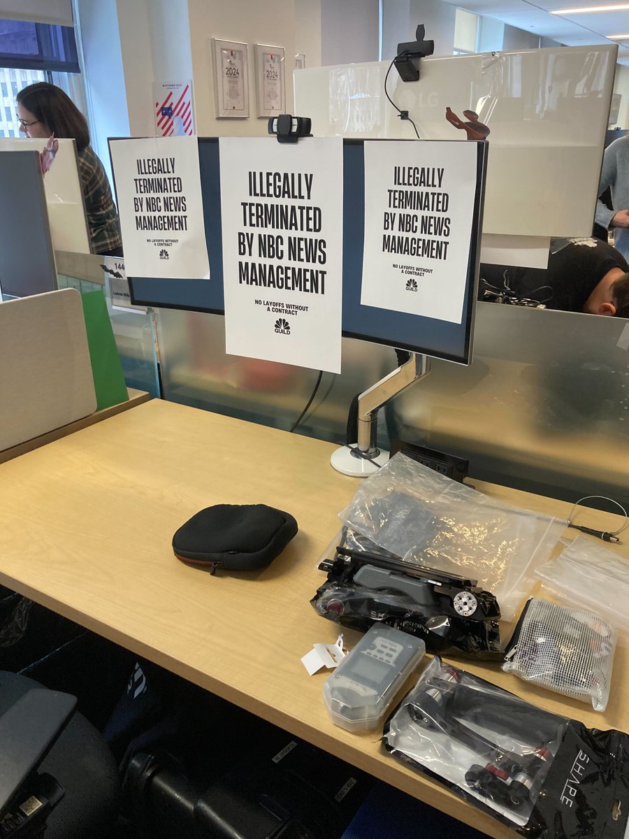 nbcnewsguild's tweet image. Managers at @NBCNews continue to walk all over their workers' rights — quickly removing and discarding union literature from individual members' desks, where posters and literature have long been allowed.
Yet another federal labor violation by @cesarconde_.