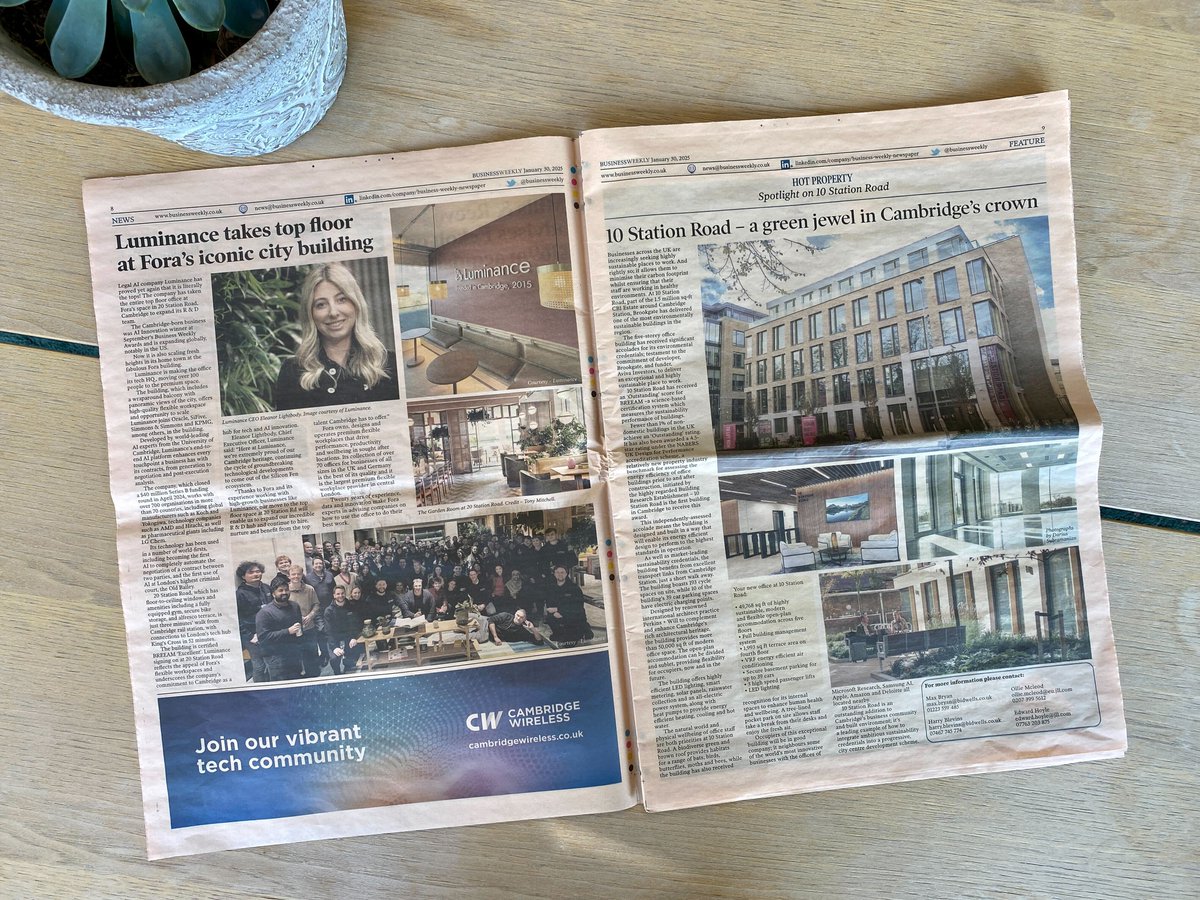 Read more about 10 Station Road - one of #Cambridge's most #sustainable workplaces - in <a href="/businessweekly/">Business Weekly</a>.

From construction to operation, 10 Station Road sets a new benchmark for cutting-edge office space in the city.

Find out more: cb1estate.com/10-station-road