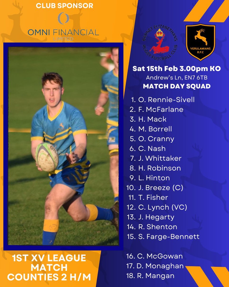Verulamians RFC (@verulamiansrfc) on Twitter photo ๐จ ๐๐๐๐๐ ๐๐๐๐๐๐๐๐๐๐๐๐๐จ
Massive game for the 1st XV tomorrow as they travel to <a href="/CheshuntRugby/">Cheshunt Rugby</a> to face <a href="/BarnetElizRFC/">Barnet Elizabethans</a>
Crucial game for both teams so make sure to come down and support the mighty Veeโs!
#UpTheVees ๐ต๐ก
#Oneclub ๐จ ๐๐๐๐๐ ๐๐๐๐๐๐๐๐๐๐๐๐๐จ
Massive game for the 1st XV tomorrow as they travel to <a href="/CheshuntRugby/">Cheshunt Rugby</a> to face <a href="/BarnetElizRFC/">Barnet Elizabethans</a>
Crucial game for both teams so make sure to come down and support the mighty Veeโs!
#UpTheVees ๐ต๐ก
#Oneclub