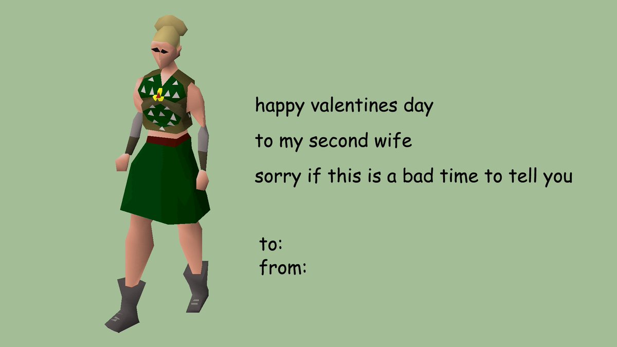 OldSchoolRS's tweet image. love is the real endgame.

Happy Valentine's day, 'scapers