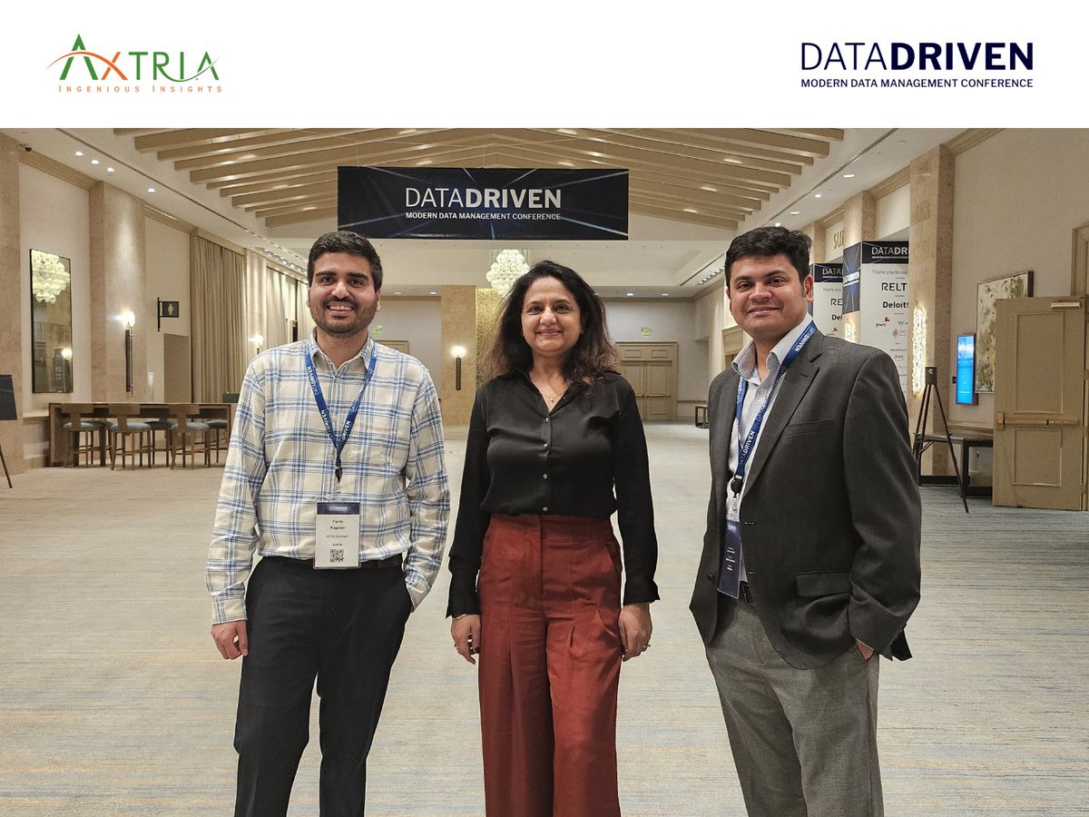 Axtria's tweet image. Fantastic success at the #DataDriven2025 - Modern Data Management Conference, held from February 12-14, 2025, at the Gaylord Palms Resort and Convention Center, Kissimmee, FL, USA.

As a proud Gold Sponsor, Axtria had the privilege of connecting with industry leaders and…