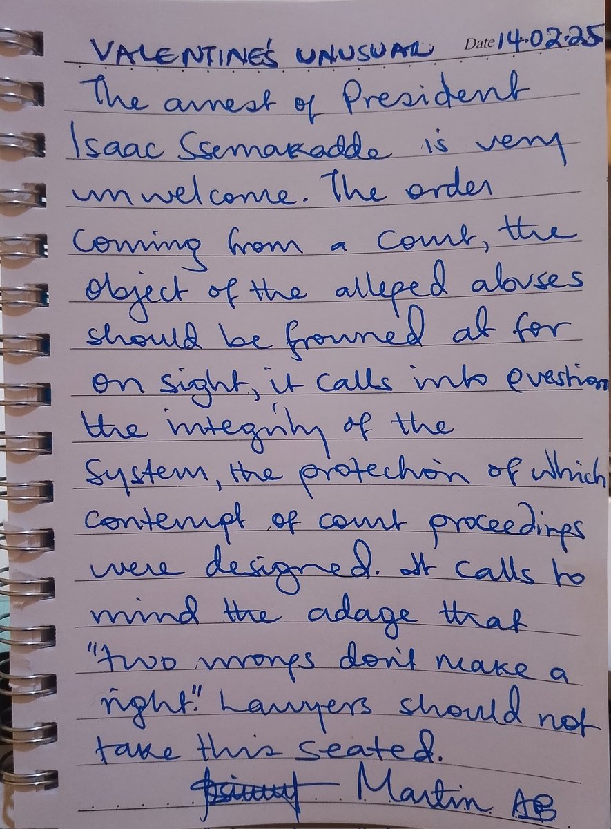 The order to arrest <a href="/IsaacSsemakadde/">Isaac Ssemakadde</a> president of <a href="/ug_lawsociety/">Uganda Law Society</a> is unfortunate, to say the least.