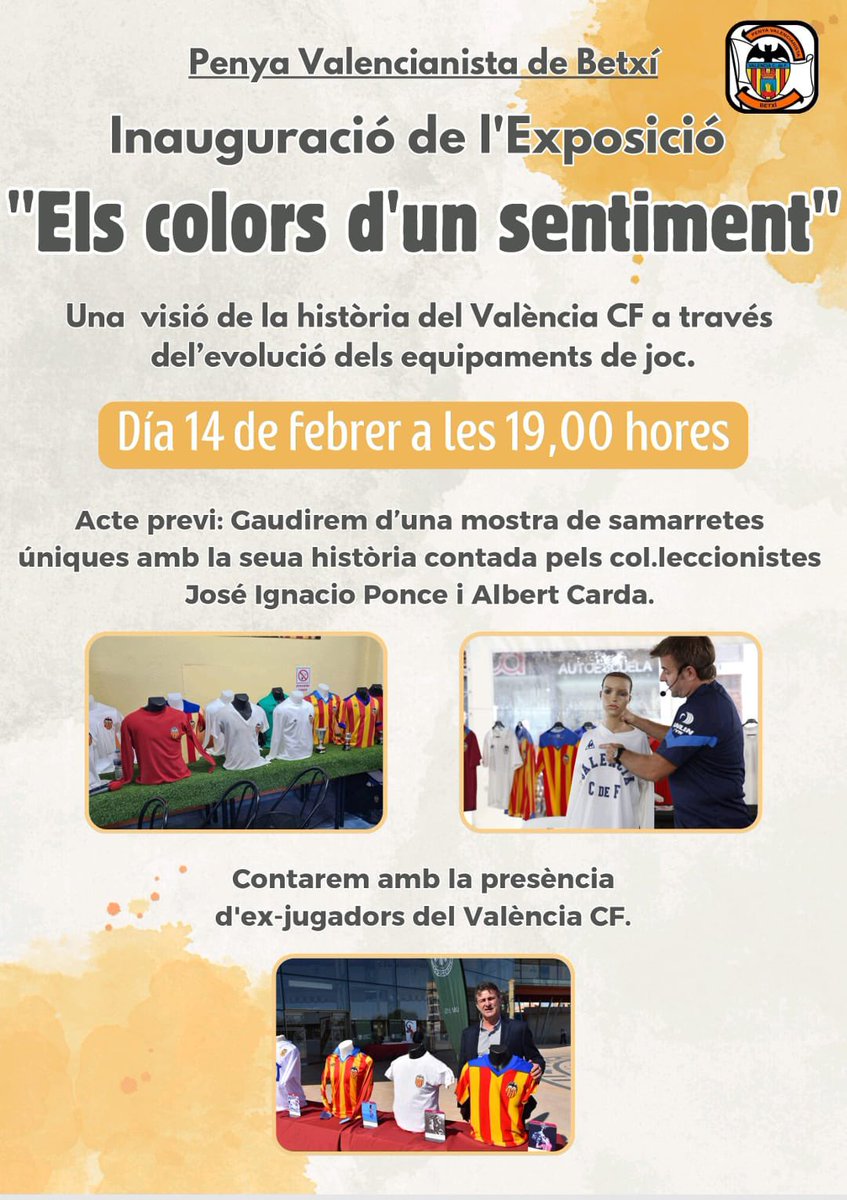 Hui, a partir de les 19h, estaré junt al meu amic J Ponce al santuari valencianista que els Peirats han construit a la seu de la <a href="/PVALENCIABETXI/">PENYA BETXI VALENCIA</a> Farem un repàs a la història del club a través de la nostra pell. Ens acompanyaran  Robert Fdez, Planelles, Ribes, Torres…