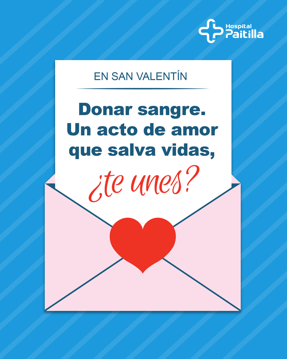 Haz que tu corazón lata por los demás este San Valentín.

Dona sangre en el Hospital Paitilla y conviértete en un héroe anónimo. Estamos en el piso 3 de lunes a viernes de 8:00 am - 1:00 pm, en este día tan especial dona vida, ¡te esperamos!

#HospitalPaitilla #SiempreJuntoaTi