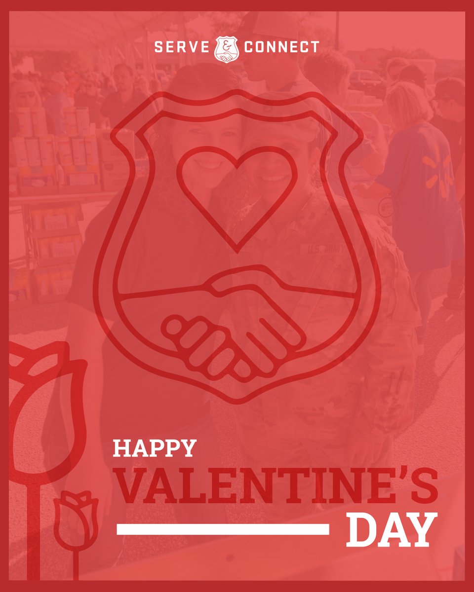 We want to wish everyone a happy Valentine's Day from Serve &amp; Connect. We are so thankful for our incredible partners who make our mission possible. Feel free to share your love by highlighting a partner whose impact has transformed the community. ❤️