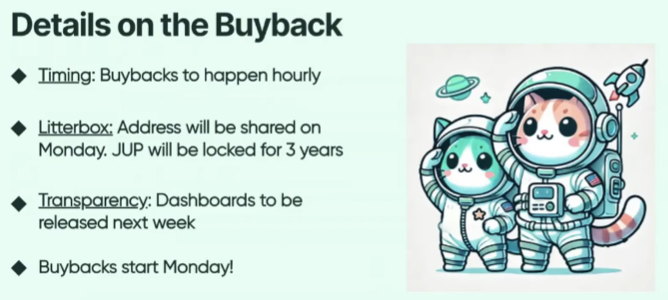 jupcatt's tweet photo. here comes the buyback from jup and look who is after you mates @jupcatt 
first memecoin representing jupiter cat 
@JupiterExchange 
@weremeow 
@jupcatt 
@solana https://t.co/meBv68acjW