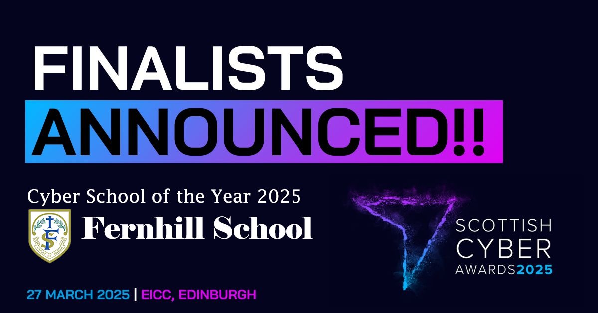 FH_Computing's tweet image. I am delighted to share some fantastic news—Fernhill School has been selected as a finalist for the Cyber School of the Year 2025 award! 🎉 @scotcyberawards @FernhillSchool @FernhillMaths