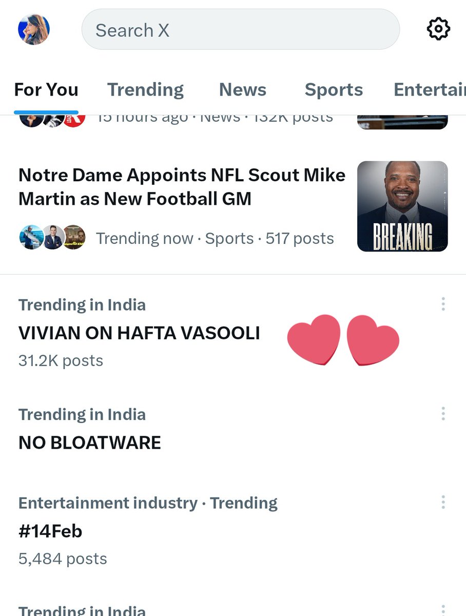 Tagline is trending in India with 31.2k posts

VIVIAN ON HAFTA VASOOLI