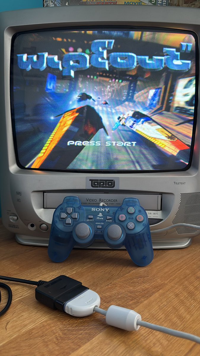 Bedroom_Ninja's tweet photo. Picked up a blue PSone controller to match my #SuperStation for when it comes out 🎮🤓 https://t.co/zhKlhSBpOr