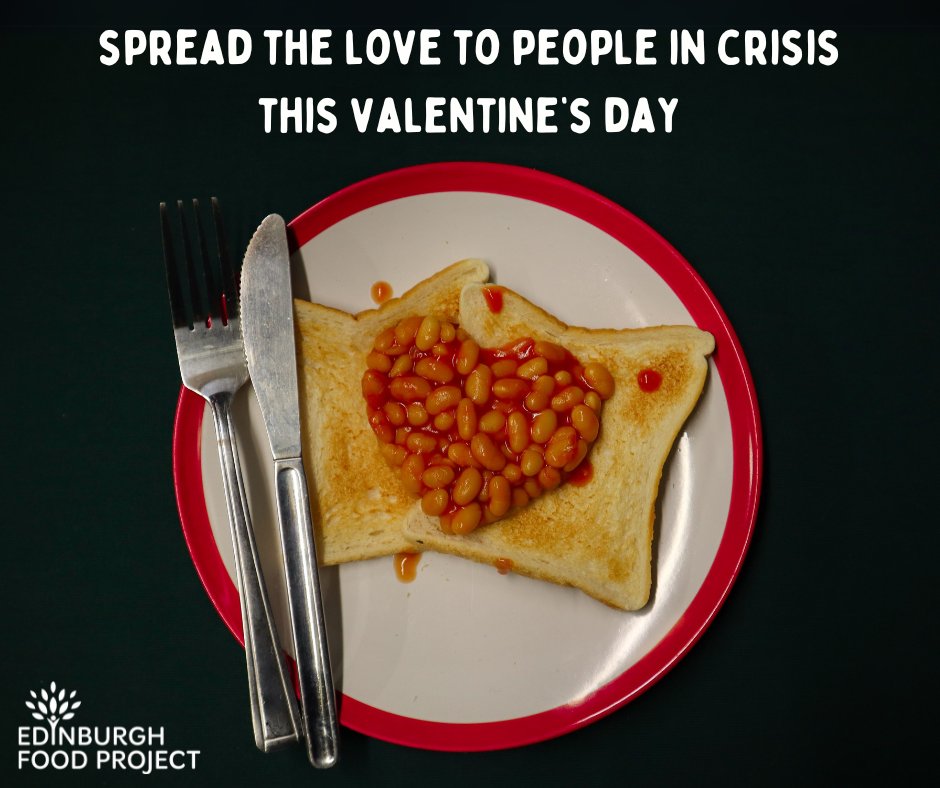 Roses are red, and violets are blue 🌹
Chocolate is tasty, and baked beans are too 🥫
Make foodbanks your Valentine, and there will be full plates across Edinburgh. All thanks to you ❤️
Make a gift today: tinyurl.com/4jtj8zn3
#ValentinesDay