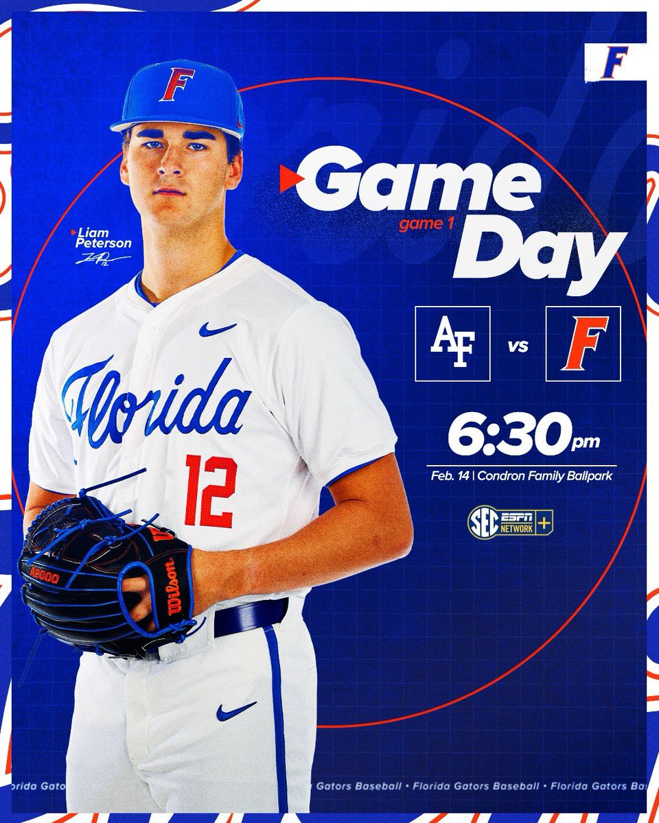 Game 1.

🆚 Air Force
⏰ 6:30 p.m. ET 
📍 Condron Family Ballpark
📺 bit.ly/3WYT8Xc
📊 bit.ly/3EF8euE
📻 bit.ly/3CLoZnh
🎟️ bit.ly/41fm4wz

#GoGators