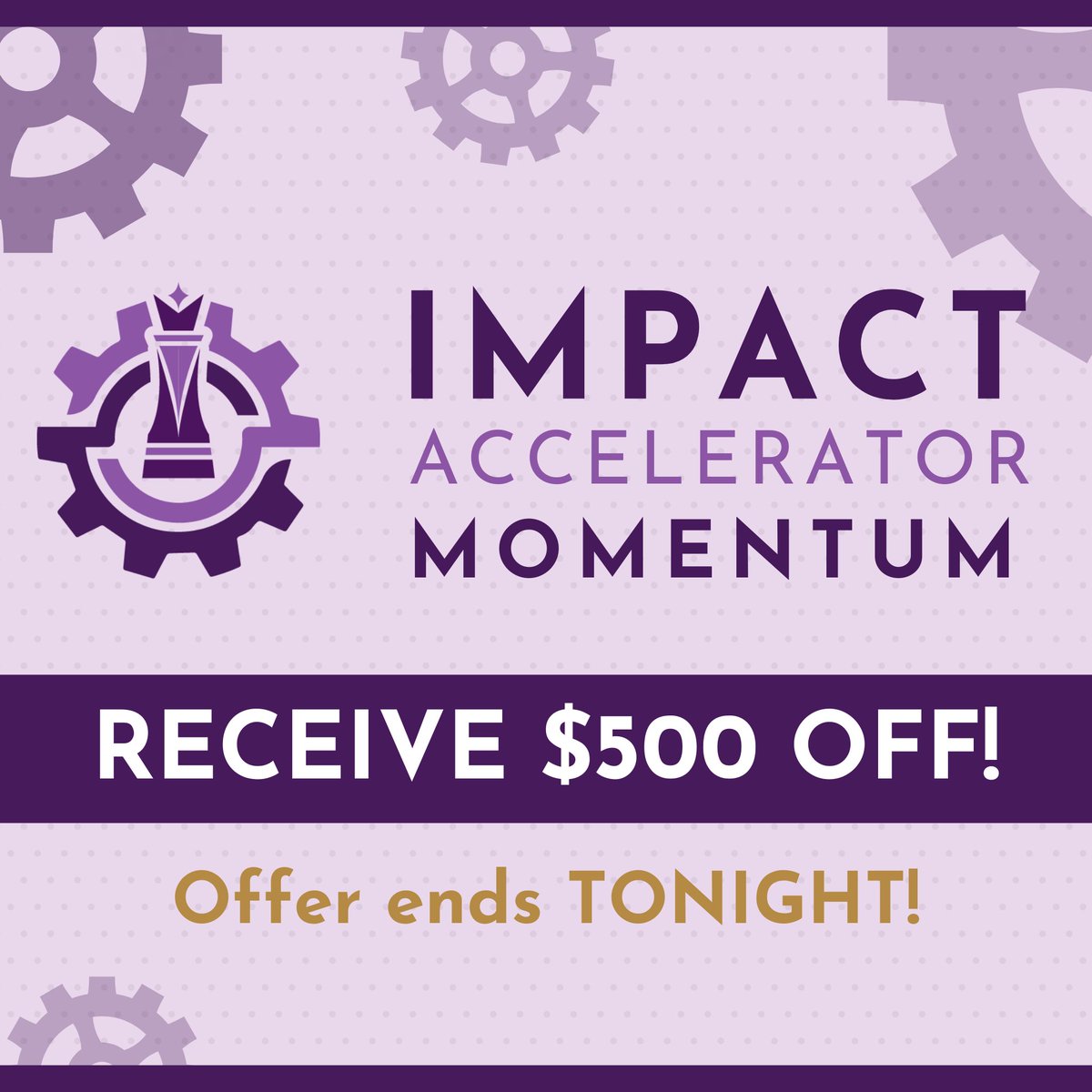 MyPMOStrategies's tweet image. ⏰ LAST DAY for $500 off! ⏰ 
The IMPACT Accelerator: Leadership Momentum program closes today with $500 off the full price! 
Don&apos;t wait—enroll now before the price goes up: zurl.co/6CbJc
#LeadershipMomentum #IMPACTAccelerator #PMO