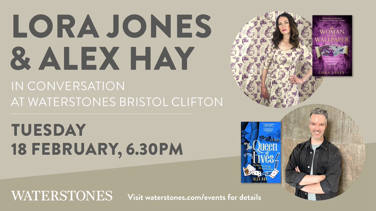Alex Hay (@alexhaybooks) on Twitter photo Lovely people of BRISTOL!
Do you fancy a lovely bookish eve at <a href="/WstonesClifton/">Waterstones Clifton</a> on Tuesday? Do join me <a href="/LoraJones/">Lora Jones</a> and <a href="/DMan1504/">Dan-📚Bookseller/BookBlogger📚</a> for a chat about historical fiction and the writing life - plus free bubbles!! We’d LOVE to see you. 🤩🤩
waterstones.com/events/a-liter… Lovely people of BRISTOL!
Do you fancy a lovely bookish eve at <a href="/WstonesClifton/">Waterstones Clifton</a> on Tuesday? Do join me <a href="/LoraJones/">Lora Jones</a> and <a href="/DMan1504/">Dan-📚Bookseller/BookBlogger📚</a> for a chat about historical fiction and the writing life - plus free bubbles!! We’d LOVE to see you. 🤩🤩
waterstones.com/events/a-liter…