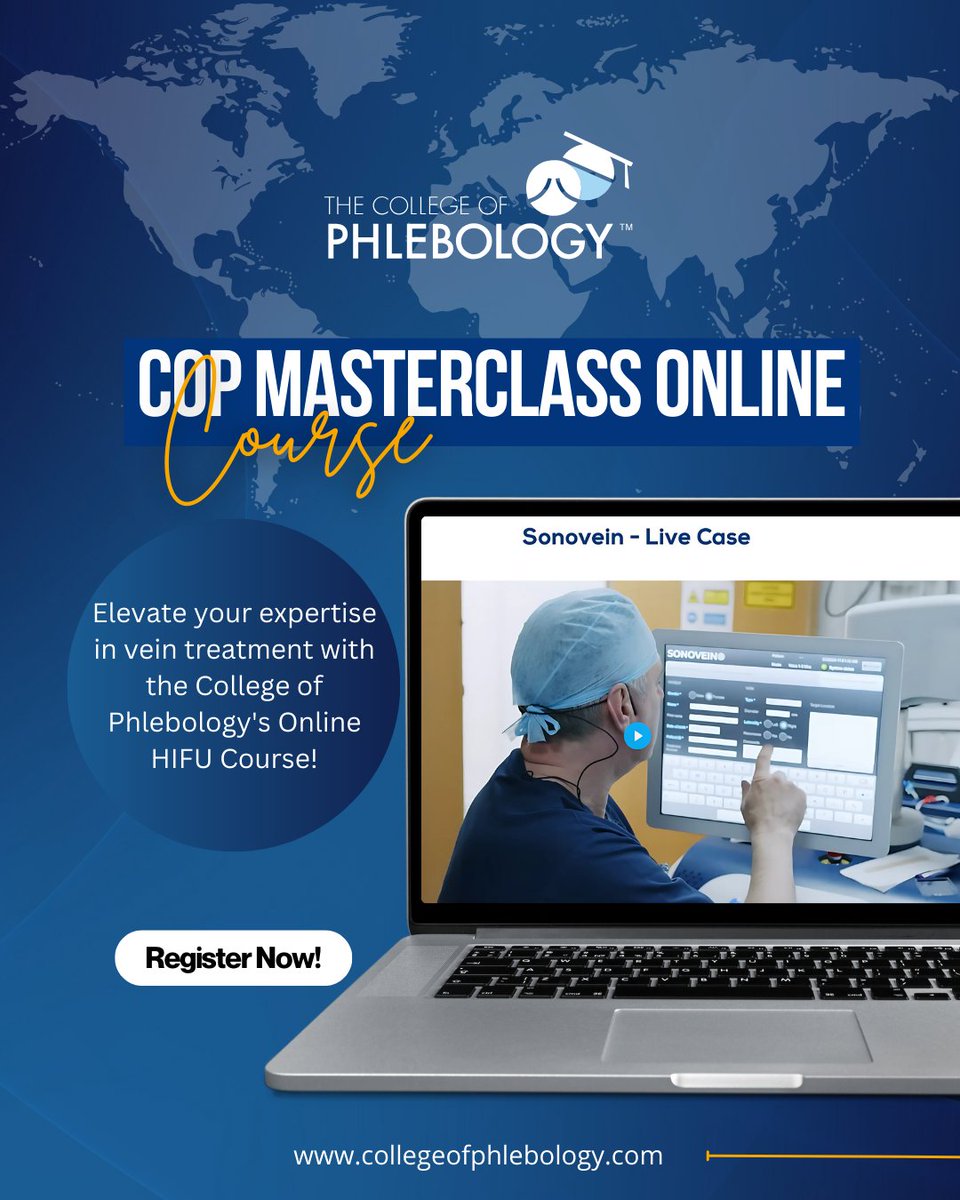 🌟 Elevate your expertise in vein treatment with the College of Phlebology's Online HIFU Course! 📚 Designed for medical professionals, this comprehensive program dives deep into HIFU technology and its applications. 

🚀 Enroll today: collegeofphlebology.com/online-courses

#Phlebology