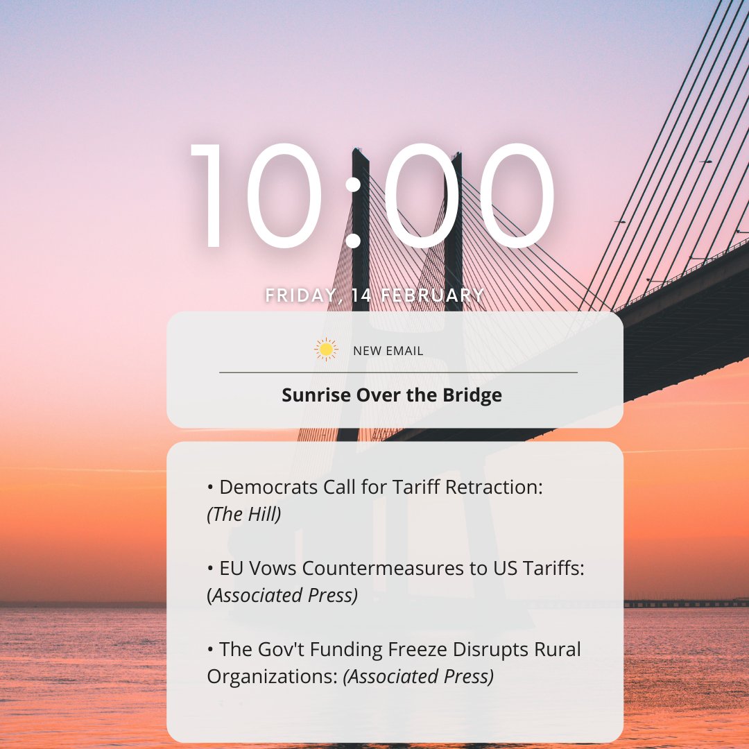 _OneBridge's tweet photo. Introducing: Sunrise Over the Bridge – Weekly Roundup! If you're subscribed, you may already receive our daily newsletters; now we introduce our weekly roundup. 

Here are the business headlines of the week:

Visit https://t.co/Rk3KnJRM4m to subscribe or sign up to our platform! https://t.co/6xDY2vUiq5