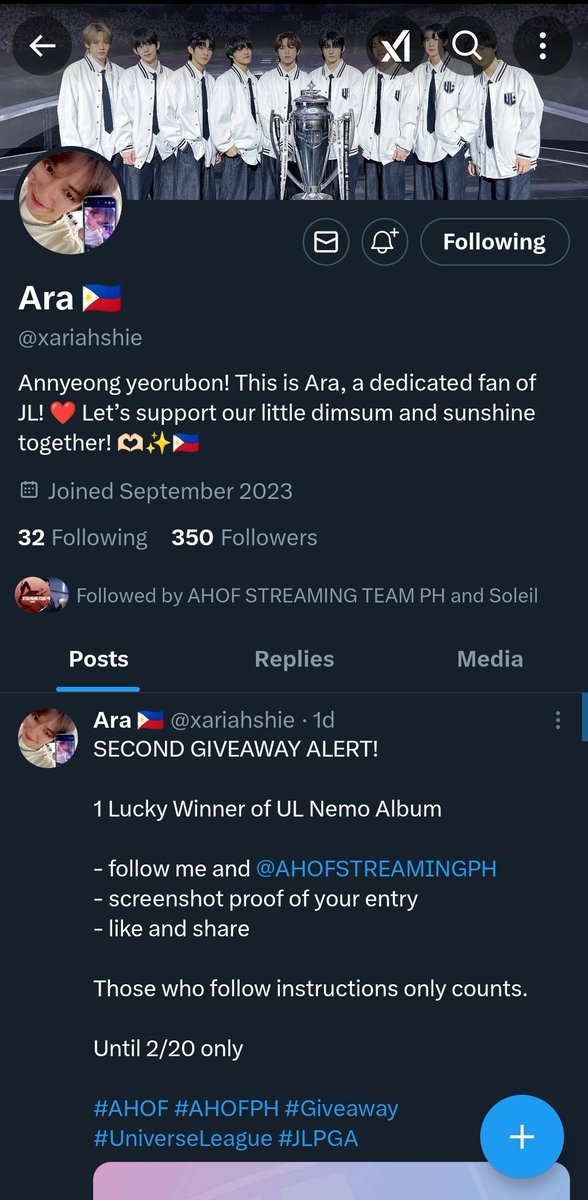 naratherose's tweet photo. @xariahshie @AHOFSTREAMINGPH 🙏🙏🙏 https://t.co/ITLYUk0ZDC