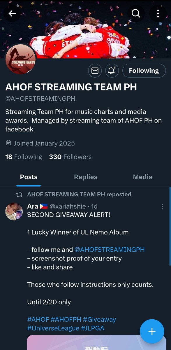 naratherose's tweet photo. @xariahshie @AHOFSTREAMINGPH 🙏🙏🙏 https://t.co/ITLYUk0ZDC