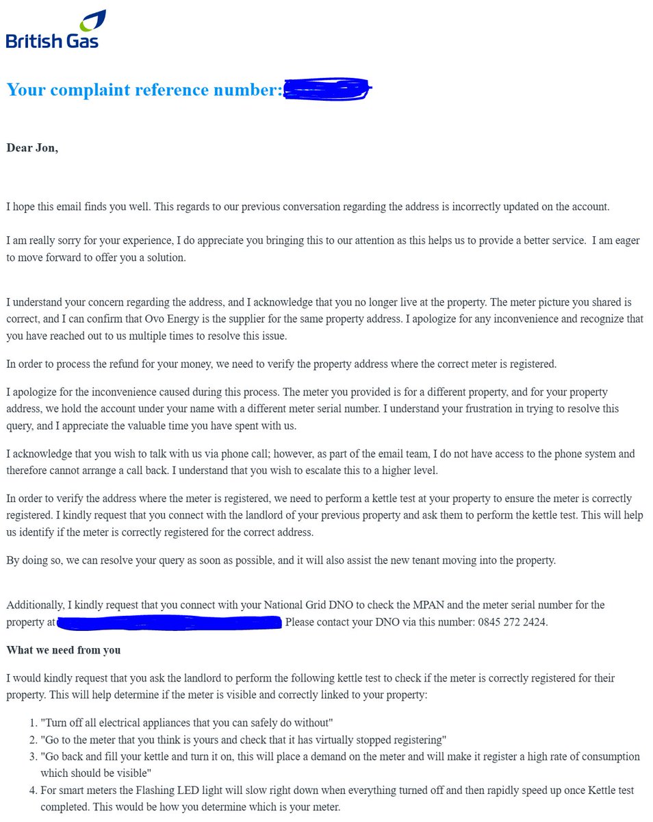 So <a href="/BritishGas/">British Gas</a> <a href="/BritishGasHelp/">British Gas Help</a> <a href="/centricaplc/">Centrica plc</a> <a href="/SkyNews/">Sky News</a> <a href="/ofgem/">Ofgem</a> 

So a further 6 days on and have just received this golden nugget of an email (see below) that pretty much demonstrates the shambles inside <a href="/BritishGas/">British Gas</a> thank you <a href="/BritishGas/">British Gas</a> for clearly demonstrating your grasp on my