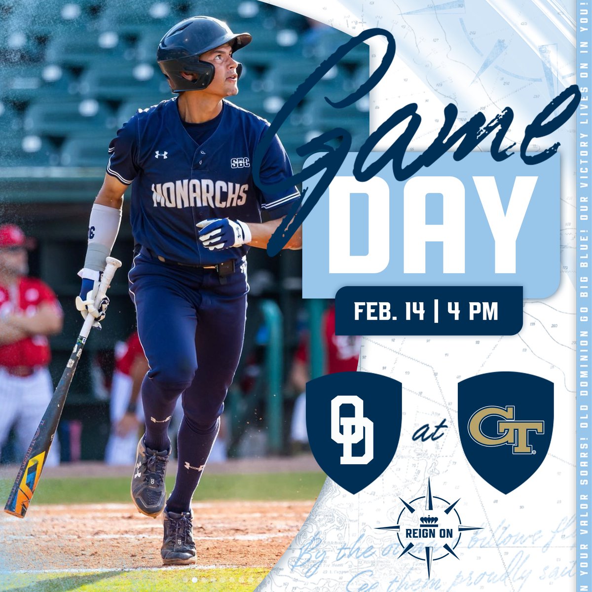 Old Dominion Baseball (@odubaseball) on Twitter photo Opening Day in the ATL! ⚾️
🆚 | Georgia Tech
🏟️ | Russ Chandler Stadium
📍 | Atlanta, Ga.
📺 | tinyurl.com/bde9wuz9
📻 | tinyurl.com/ys7wawkz
📊 | tinyurl.com/4jzbt3b7
#ODUSports| #ReignOn | #Monarchs Opening Day in the ATL! ⚾️
🆚 | Georgia Tech
🏟️ | Russ Chandler Stadium
📍 | Atlanta, Ga.
📺 | tinyurl.com/bde9wuz9
📻 | tinyurl.com/ys7wawkz
📊 | tinyurl.com/4jzbt3b7
#ODUSports| #ReignOn | #Monarchs