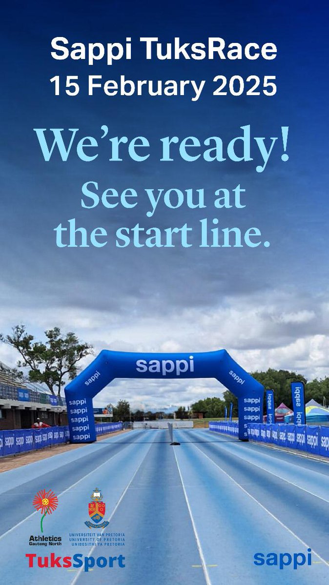 We’re painting Pretoria blue tomorrow 💙for our inaugural Sappi TuksRace!  We’re getting ready to host runners and walkers at the Tuks Hillcrest Sports Campus, on Sat 15 Feb. Here’s a sneak peak of the blue welcome waiting for you! 💙👟👟
#TuksSport #SappiTuksRace #LoveToRun