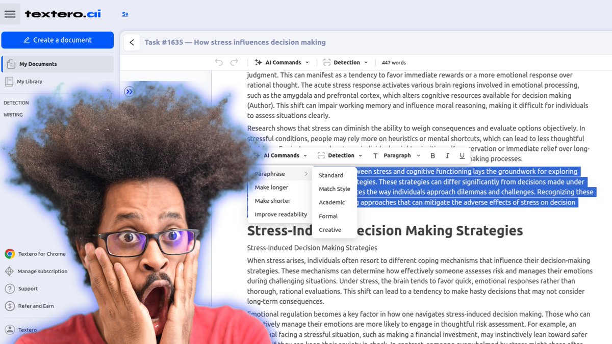 texteroai's tweet image. Whew, Textero 2.0 is here! We&apos;ve completely rebuilt it for you💙

✅ New editor for essay writing
✅ Built-in AI detector &amp;amp; Plagcheck
✅ Improved custom source processing
✅ Full smartphone compatibility

...and much more!

Try it for yourself: new.textero.io