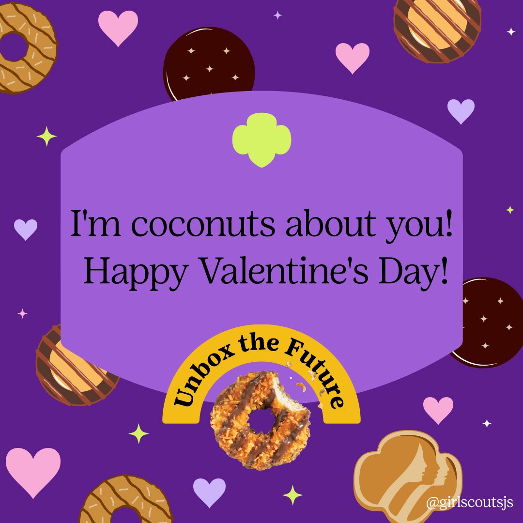 Wishing you a Valentine’s Day as delightful and sweet as Girl Scout cookies! 🍪✨💕❤️