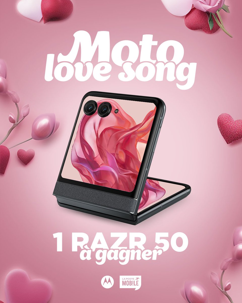À l'occasion de la Saint-Valentin, avec <a href="/La_Poste_Mobile/">La Poste Mobile</a>, nous vous offrons un motorola Razr 50 !

Pour participer :
🫶 Follow <a href="/La_Poste_Mobile/">La Poste Mobile</a> + <a href="/MotorolaFR/">Motorola France</a> 
✍️ Commente avec ta chanson d'amour préférée d'Adele ! La gagnante de notre #MotoLoveSong ❤️

TAS le 21 février 2025