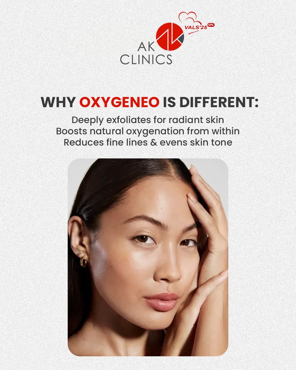 AKClinics's tweet photo. OXYGENEO Facial: The Secret to an Instant Glow!” ✨💆‍♀️
A 3-in-1 super facial that cleanses, exfoliates, and oxygenates—all in one session!
✔ Deep exfoliation
✔ Boosts natural oxygenation
✔ Reduces fine lines &amp; evens skin tone
✨ Flat 50% Off!
📩 DM us or call +91-97799-44207 https://t.co/9zd9pCUujr