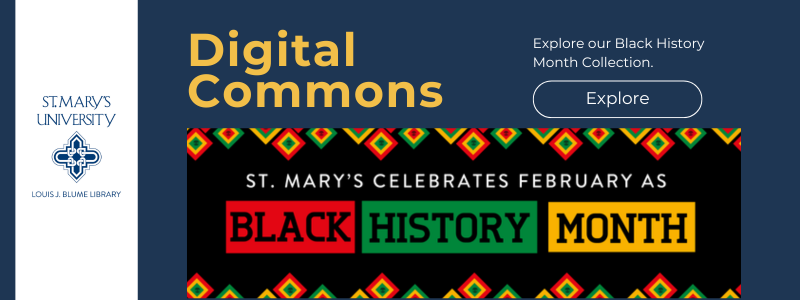 StMUBlume's tweet photo. Check out the new Black History Month collection in the St. Mary's Digital Commons! https://t.co/ULFcvTzeHm