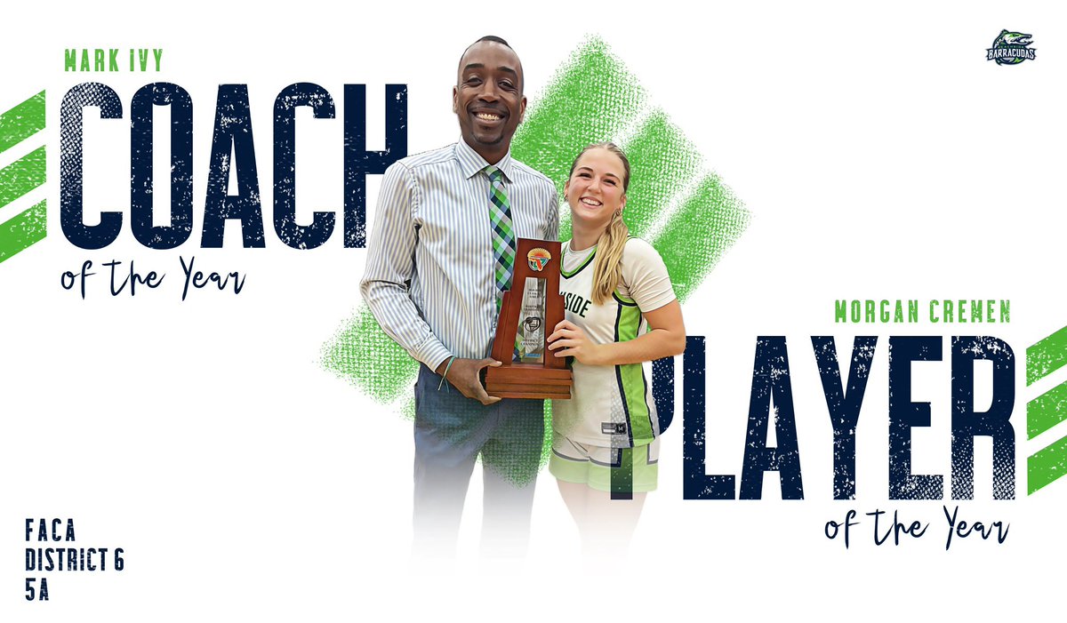 Congratulations to Morgan Cremen and Coach Ivey on their player and coach of the year awards!