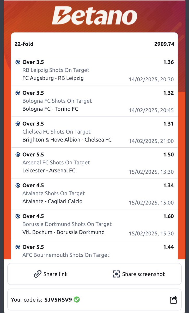 DavsmartMEDIA_1's tweet image. Total shot on goal 🥅/ Total shot on target 🥅

We are winning this week
🍀🍀🍀🍀🍀🍀🍀💥💥💥💥💥💥

#Code1 - SJV5NSV9 = 2.9k odds
#Code2 - TLD9TGRJ = 2.3k odds 
#Code3 - VWQQJYB5 = 200 odds

Tag ur favorite punter for edit ✍️ 
@_tru_faith @Dc_Sunnyfresh @Ekitipikin