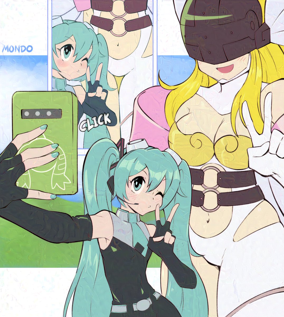 Case in point:
#digimon 
#デジモン 
#mikufanart 
#初音ミク