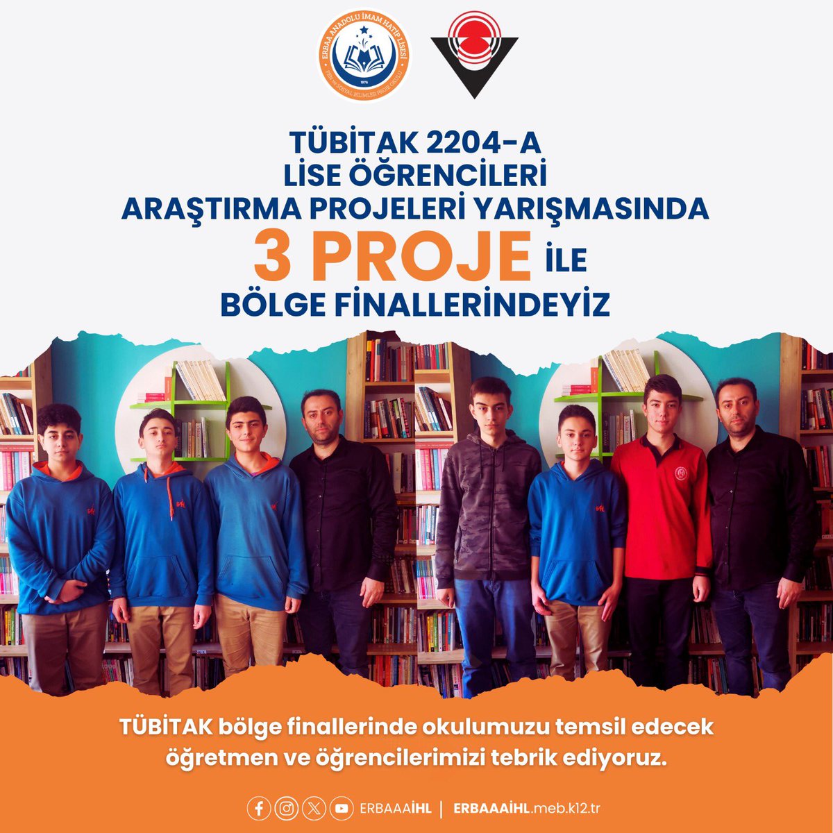 ÜÇ PROJEMİZLE BÖLGE FİNALİNDEYİZ

Okulumuz Erbaa Anadolu İmam Hatip Lisesi Tübitak 2204 Lise Öğrencileri Araştırma Projeleri Yarışması’nda başarı geleneğini devam ettiriyor.
<a href="/HuseyinKir64/">Hüseyin Kır</a> <a href="/meb_dinogretimi/">MEB Din Öğretimi Genel Müdürlüğü</a> <a href="/tokatmem/">Tokat İl Milli Eğitim Müdürlüğü</a> <a href="/bekiraslanerbaa/">bekir aslan</a> 
#bizimamhatipliyiz