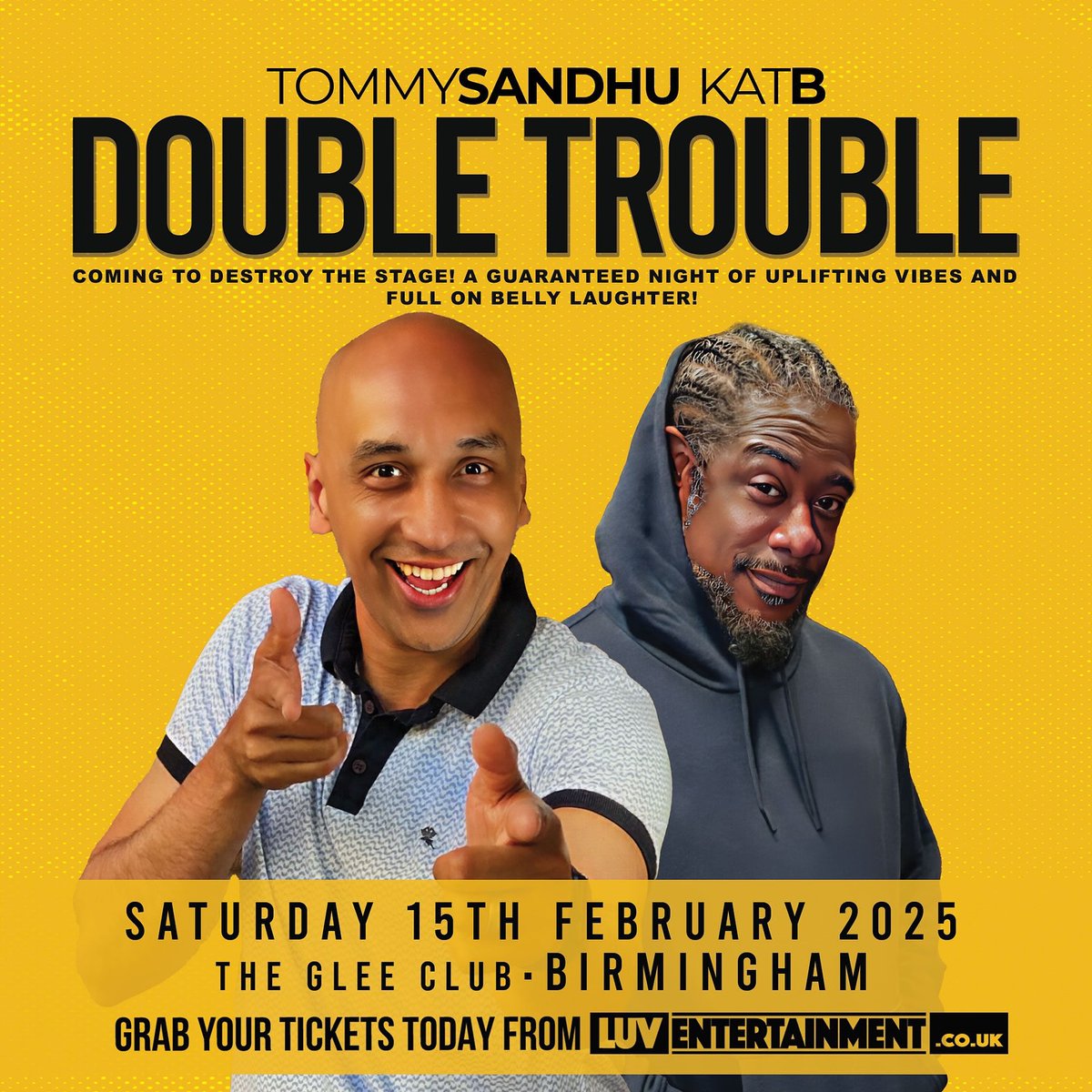 Later in the Studio!

Ladies of Laughter: <a href="/shaziamirza1/">Shazia Mirza</a>, <a href="/DJNoreenKhan/">Noreen Khan</a>, Esther Manito &amp; <a href="/shalakakurup/">Shalaka</a>
Doors 6pm
Last entry 6:15pm
Finish 8pm
🎟️bit.ly/LadiesOfLaught…

Double Trouble: <a href="/Katboyce/">Katofficial</a> &amp; <a href="/TommySandhu/">Tommy Sandhu</a>
Doors 8:30pm
Last entry 8:45pm
Finish 10:30pm
🎟️bit.ly/DoubleTroubleB…