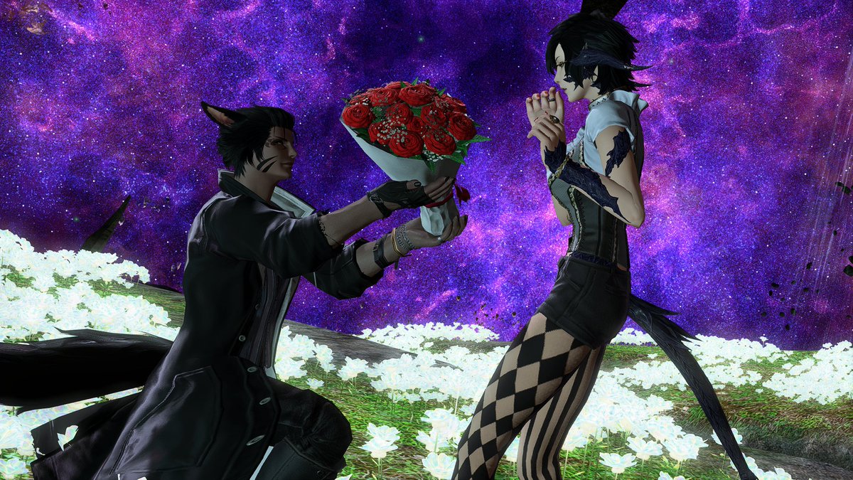 💕Roses are red, violets are blue. Nothing in this world compares to you. Happy Valentine's Day!💕 <a href="/FennyFenris/">Fenris Ulfr</a> #GPOSERS #miqote #aura
