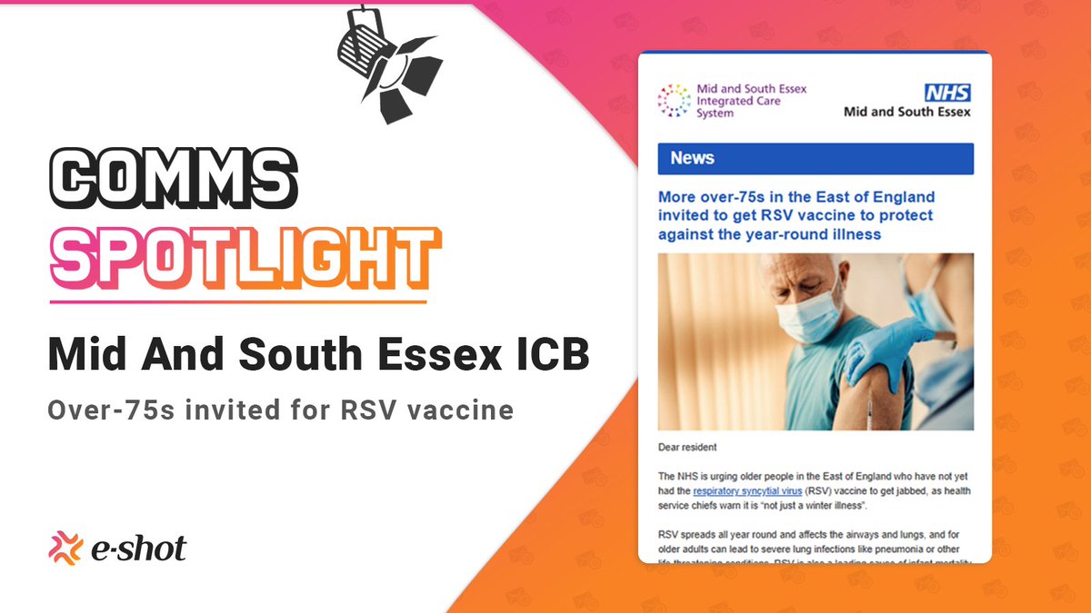 e-shot™ (@eshot_net) on Twitter photo Clear, clean, and well-designed— Well done to <a href="/MSEssex_ICS/">Mid and South Essex Integrated Care System</a> on their latest email that makes it easy for over-75s to get their RSV vaccine invitation! 💙📩
Check it out: zurl.co/Ck5oL Clear, clean, and well-designed— Well done to <a href="/MSEssex_ICS/">Mid and South Essex Integrated Care System</a> on their latest email that makes it easy for over-75s to get their RSV vaccine invitation! 💙📩
Check it out: zurl.co/Ck5oL
