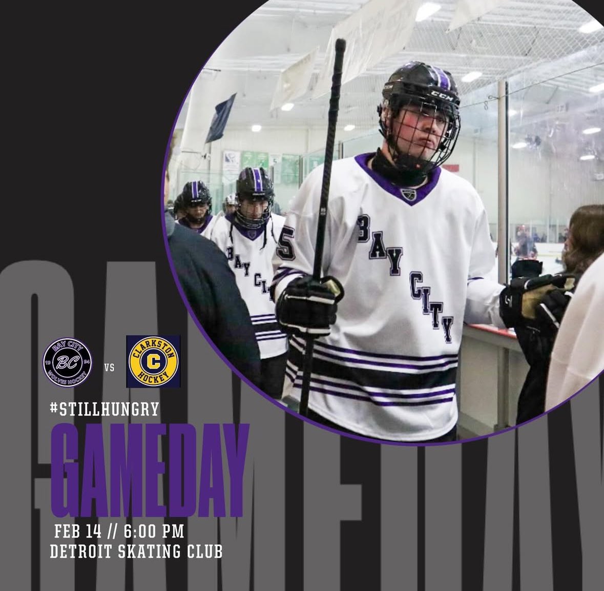 Last regular season game today, on the road down to Detroit Skating Club for a tilt with Clarkston. #StillHungry 🐺