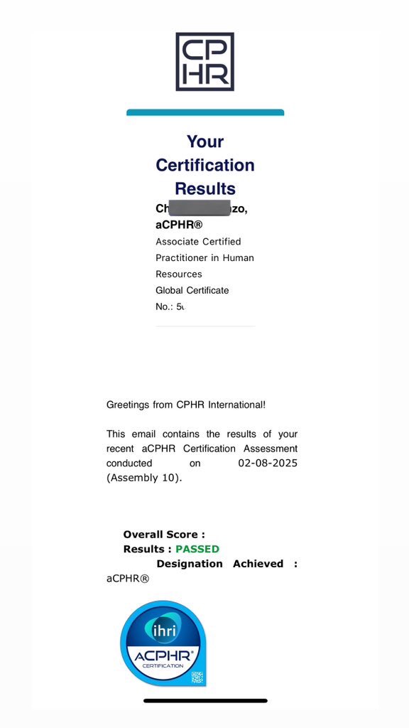 Zi_CHRARPm's tweet photo. Grateful to have earned my international certificate. This journey has been full of learning, growth,  and new perspectives. Excited for what's ahead! Thankyou CPHR International

#aCPHR https://t.co/TsBuHG4t3L