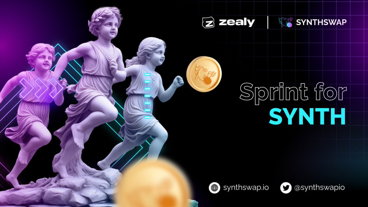 Start completing #Zealy quests and climb to the top! Winners will be rewarded with $SYNTH.

👉 Quests: zealy.io/cw/synthswap