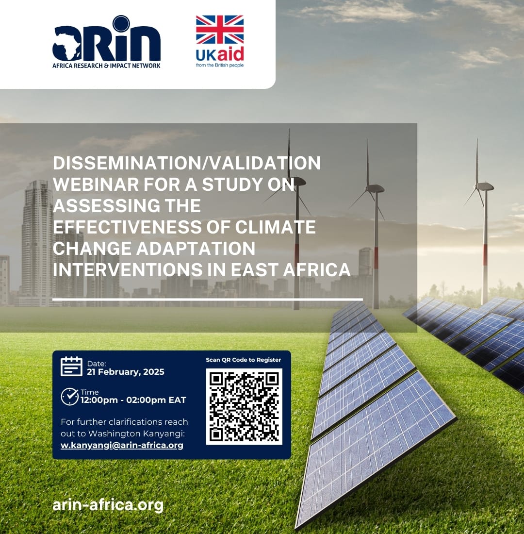 How effective are adaptation interventions in East Africa?

Join <a href="/arin_africa/">Africa Research & Impact Network</a> for a Dissemination/Validation Webinar on key findings from a <a href="/UKaid/">UK aid</a>-funded study in the region.

 Feb 21  12:00 PM - 2:00 PM EAT

More info: bit.ly/41fQTB5