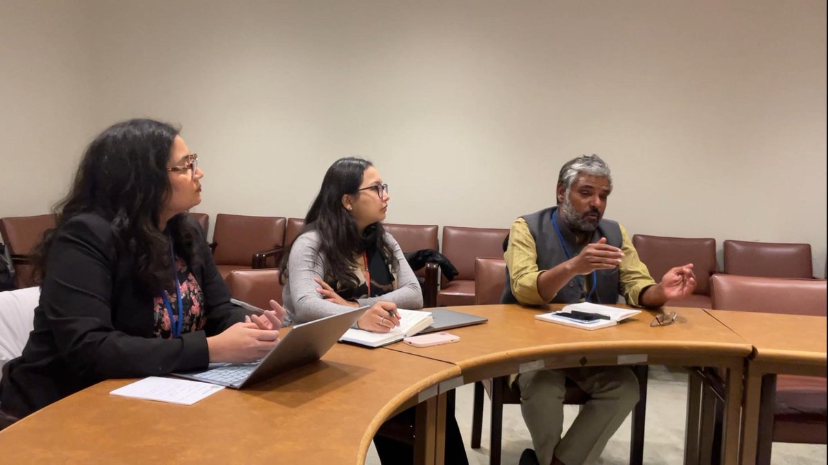 Vaagdhara's tweet photo. "Indigenous solutions can be the North Star for society &amp; future generations. To  make this a reality, indigenous leaders must emerge from within their  communities as change-makers for the world." – @jayeshvaagdhara, Secretary, VAAGDHARA highlighted in the Side Event of CSocD63 https://t.co/5DAePRr1Vk