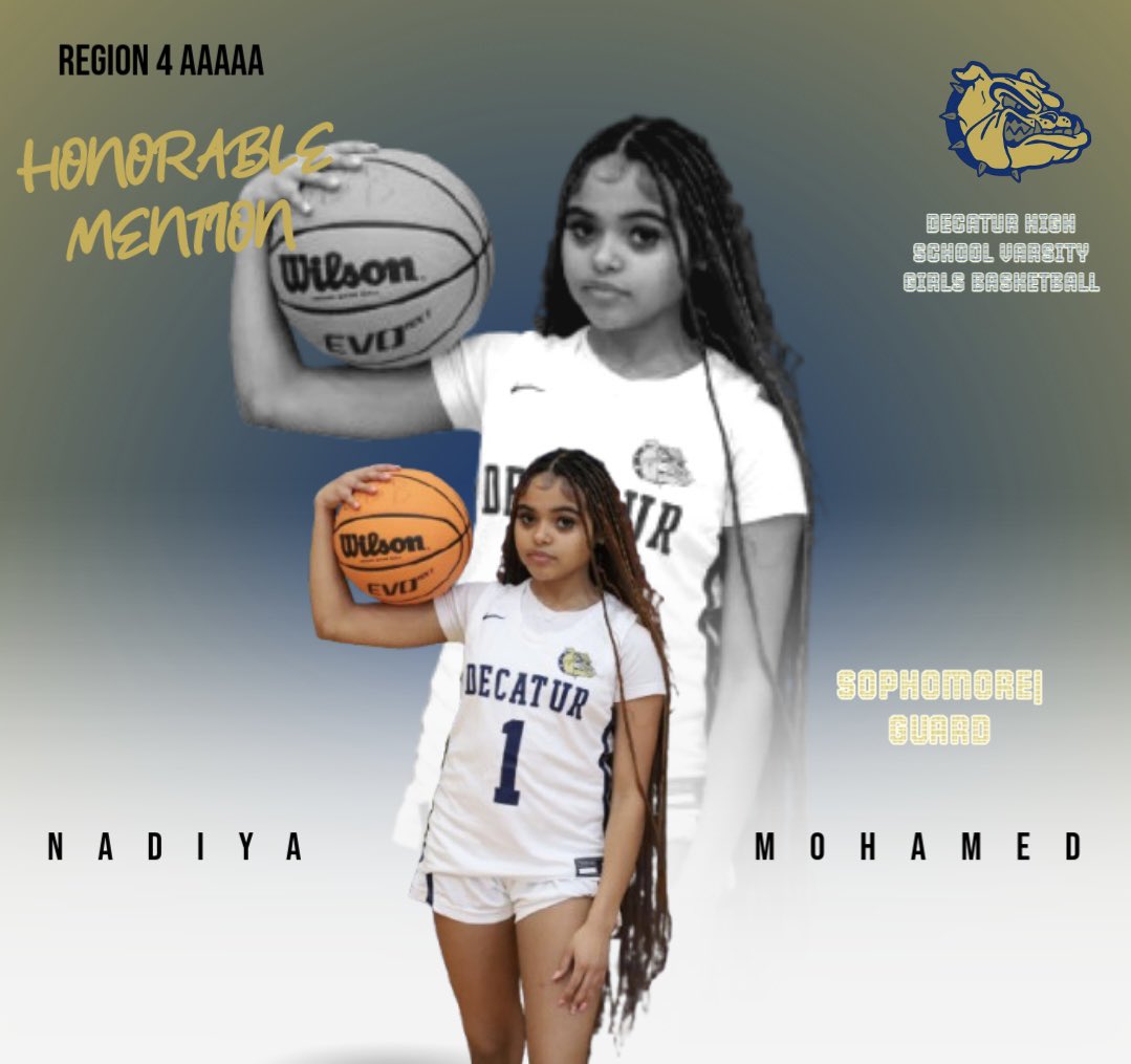 Congratulations to Nadiya Mohamed on being named to the Region 4-AAAAA Honorable Mention 🔥‼️ <a href="/nadiya_2027/">nadiya mohamed</a> 

<a href="/DecaturSports/">Decatur Sports</a> <a href="/CSDAthletics1/">Decatur Athletics</a> <a href="/CityofDecaturGA/">City of Decatur- GA</a> <a href="/_CSDSchools/">City Schools of Decatur</a> <a href="/KyleSandy355/">Kyle Sandy</a> <a href="/SandysSpiel/">Sandy's Spiel</a> <a href="/OfficialGHSA/">GHSA</a>