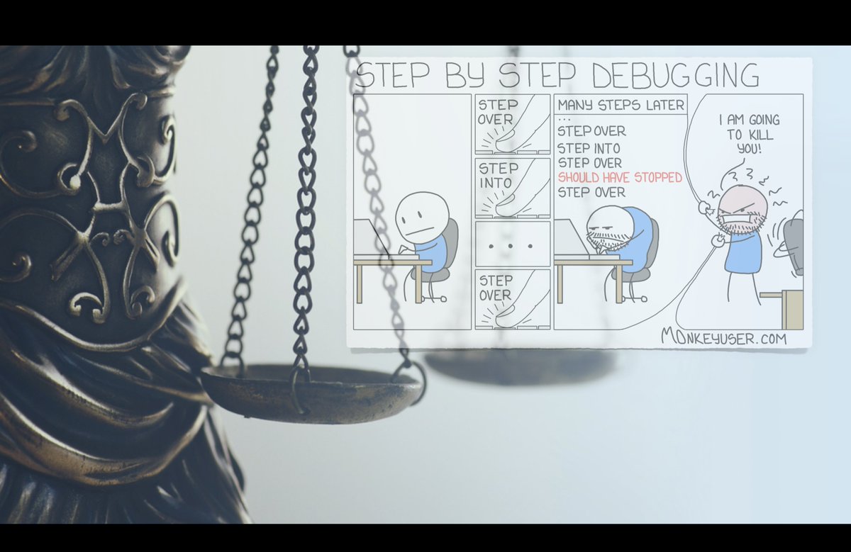 James W Grenning (@jwgrenning) on Twitter photo Small steps are not an option. You can have them now or later. What's better, step-by-step debugging or step-by-test defect prevention with TDD?
thanks <a href="/ismonkeyuser/">monkeyUser</a> for the comic. Small steps are not an option. You can have them now or later. What's better, step-by-step debugging or step-by-test defect prevention with TDD?
thanks <a href="/ismonkeyuser/">monkeyUser</a> for the comic.