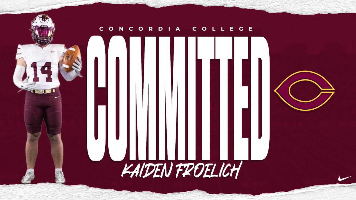 KaidenFroelich's tweet photo. Committed!! Thank you to my parents, all my coaches, teammates and trainers that have helped me along the way! #RollCobbs @Cobber_Football @CoachTerryHoran,@KCBakk31 @TylerWilliams2 @Bigskyjeepin @moore_rashid @CoachMarshallGP @CoachWaggonerGT @LBM9425 @TrentonLuera14 https://t.co/u3pgQTNUvV