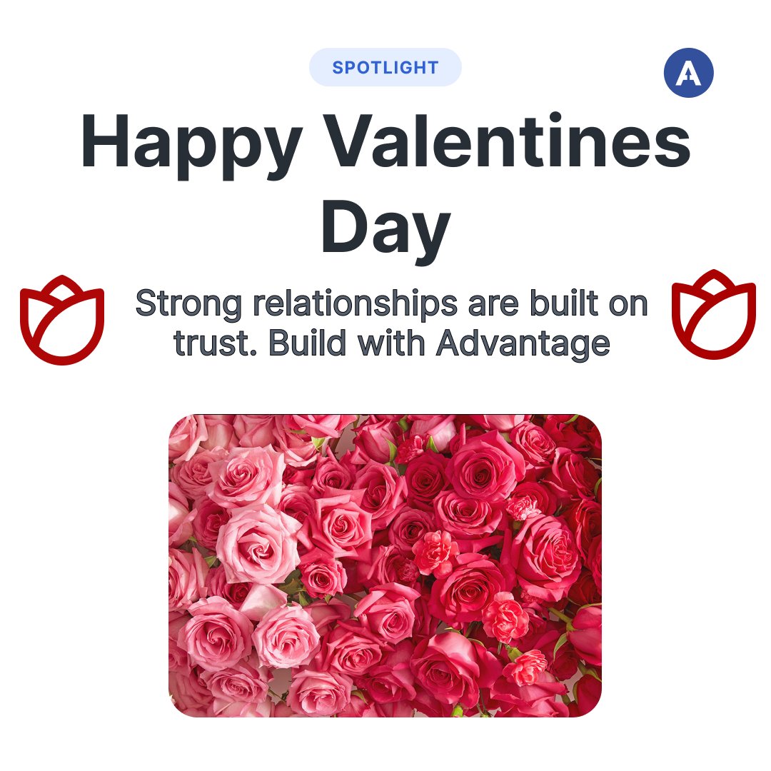 Happy Valentine’s Day from Build with Advantage! ❤️ We’re all about creating connections—between your team, your audience, and the tools that bring your vision to life. 🌟 This Valentine’s Day, let’s celebrate partnerships and innovations  💌

#BuildWithAdvantage #ValentinesDay