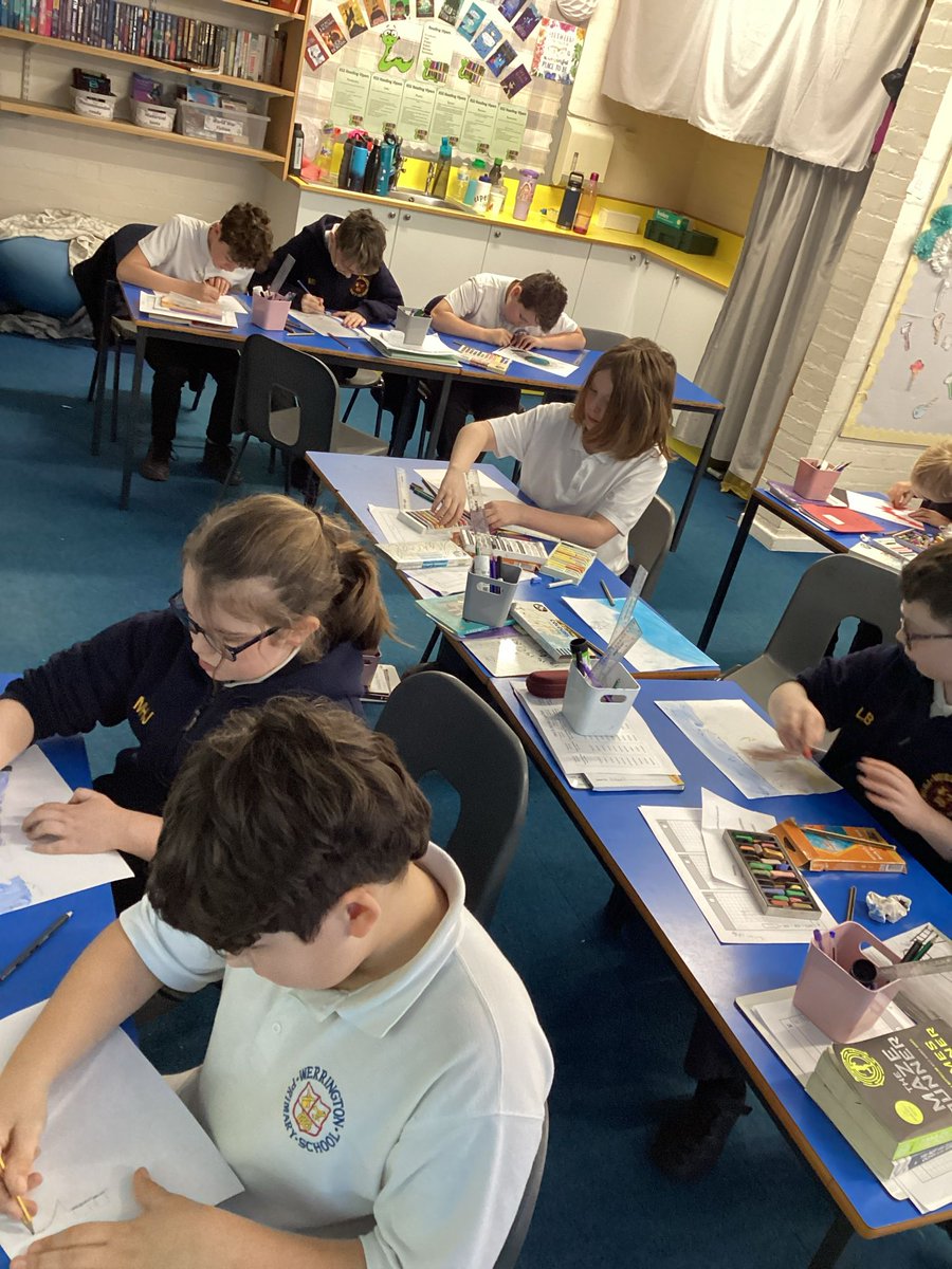 wps_staffs's tweet image. #Werringtonyear6 #Migrationweek Year 6 enjoyed listening to Gustav Holst’s composition ‘Mars’ and creating artwork inspired by the music.